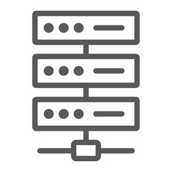 data network line icon and analytics vector