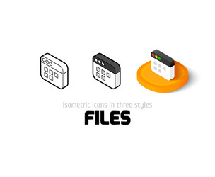 files icon in different style vector image