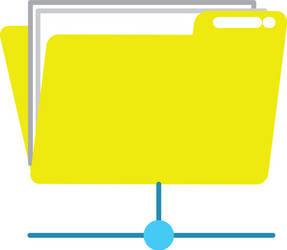 folder file data center server vector image