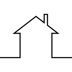 House drawn with one line concept of comfort vector