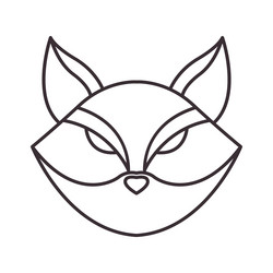 Creative fox head logo symbol design Royalty Free Vector