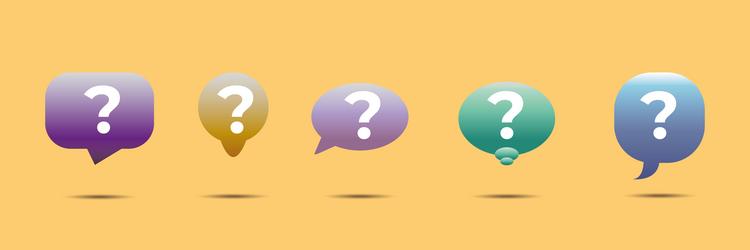 message box with 3d question mark icon a set of s vector image