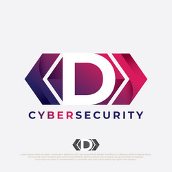 programmer logo with letter d design code icon vector image