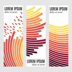 set of abstract vertical header banners vector image