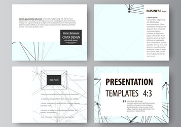 Set of business templates for presentation slides vector