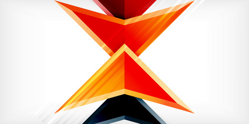 abstract background color triangles and arrows vector image