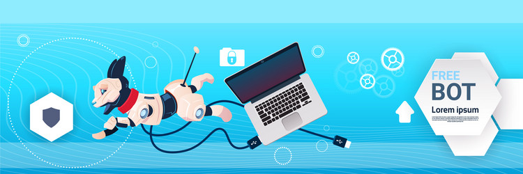 chat bot free robot virtual assistance of website vector image