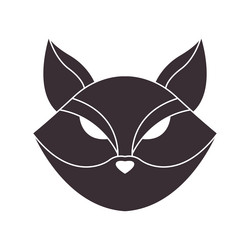 Creative fox head logo symbol design Royalty Free Vector