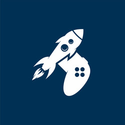rocket game console turbo speed joystick vector image