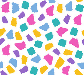 Simple seamless pattern with colorful torn paper vector