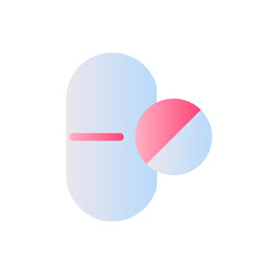 dosage form flat gradient two-color ui icon vector image