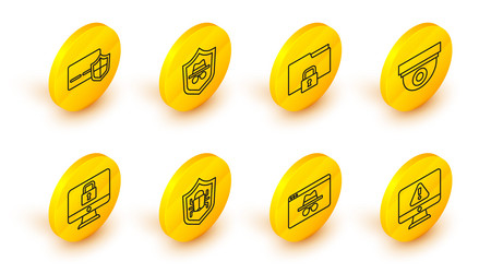 set line monitor with exclamation mark browser vector image
