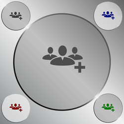 add new user account flat icon for apps vector image