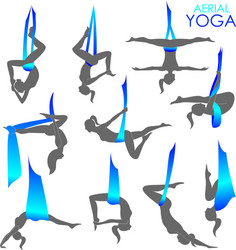 Anti-Gravity Yoga Pose Vector Image