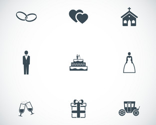 Wedding icons Royalty Free Vector Image - VectorStock