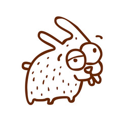 Hand drawn bunny vector