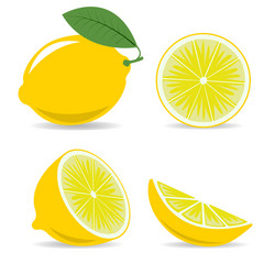 Lemon yellow isolated on white background Vector Image