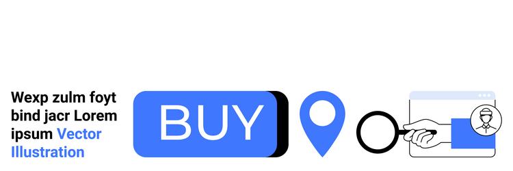 modern ecommerce elements with buy button vector image