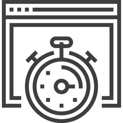 page speed optimization flat line web icon vector image
