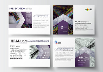 Set of business templates for presentation slides vector