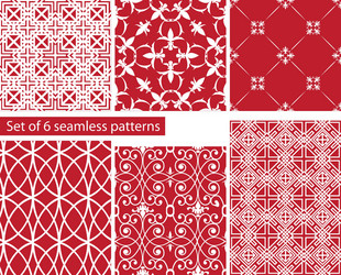 set of fabric textures with different lattices vector image