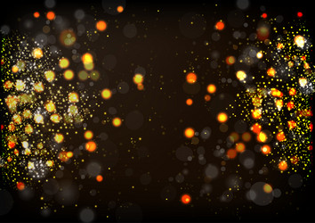 Abstract background with bokeh lights and stars vector