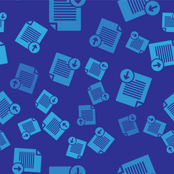 blue upload file icon isolated seamless pattern vector image