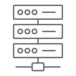 data network thin line icon analytics vector image