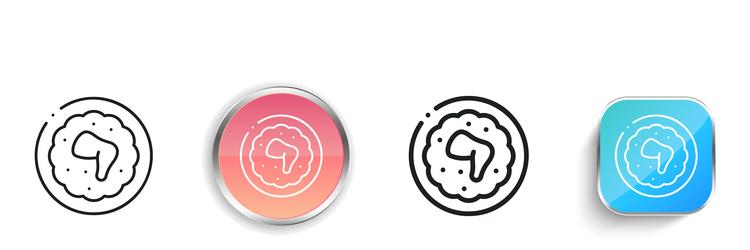 kabsa icon thin linear regular and button style vector image