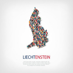 people map country liechtenstein vector