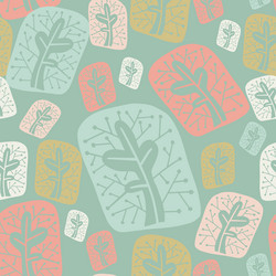 seamless pattern with the image of abstract plants vector image