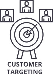 Customer targeting line icon concept vector