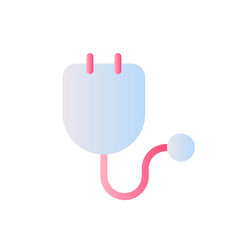 Stethoscope flat gradient two-color ui icon vector