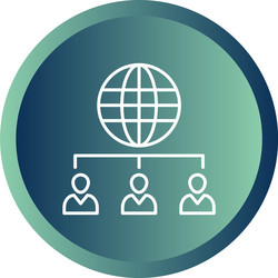 Unique web client server line icon vector