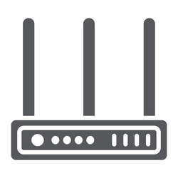 wifi router glyph icon network and connection vector image