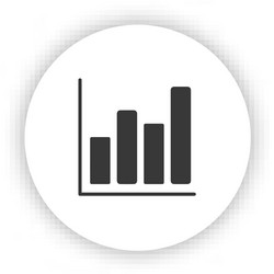 Graph chart icon stock isolated on white vector