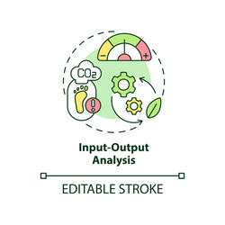 Input output analysis concept icon vector