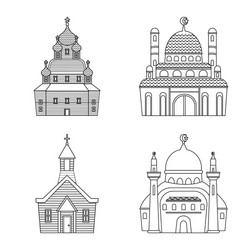 isolated object architecture and faith symbol vector image