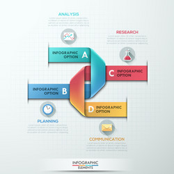 Modern infographics options banner vector