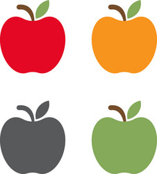 set of different apples design vector image