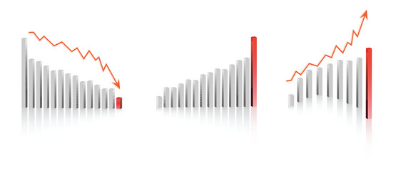 Bar Graph Data Visualization vector