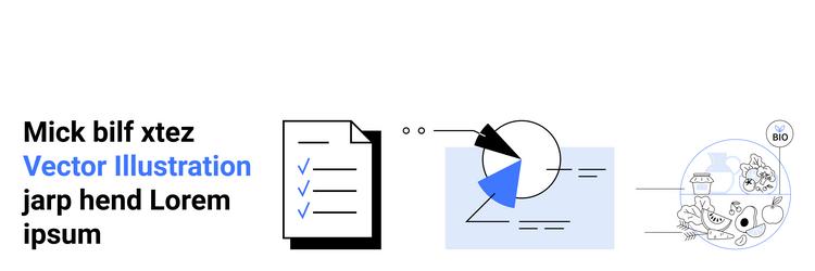 document checklist data charts and teamwork vector image