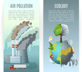 Environmental pollution round concept Royalty Free Vector