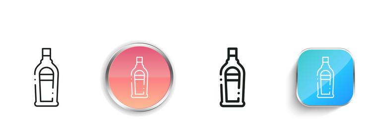 kahlua icon thin linear regular and button style vector image