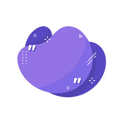 Liquid text box quote speech bubble flowing Vector Image