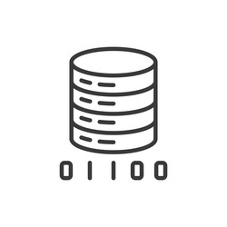 server coding icon in line design vector image