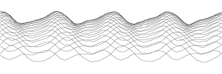 abstract waveform pattern with dynamic flowing vector image