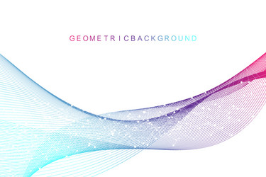 geometric abstract background with connected line vector image