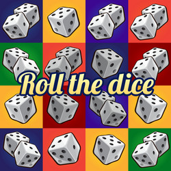 roll the dice big set on a different background vector