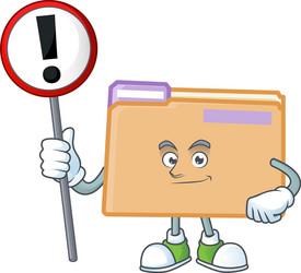 with sign folder for saving a file document vector image